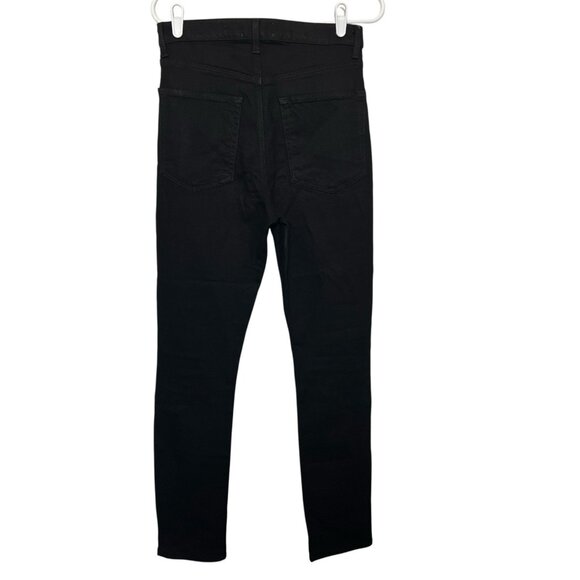 Reformation Women's Jeans Size 29 Ultra High & Skinny Black Organic Cotton Zip - Picture 2 of 10